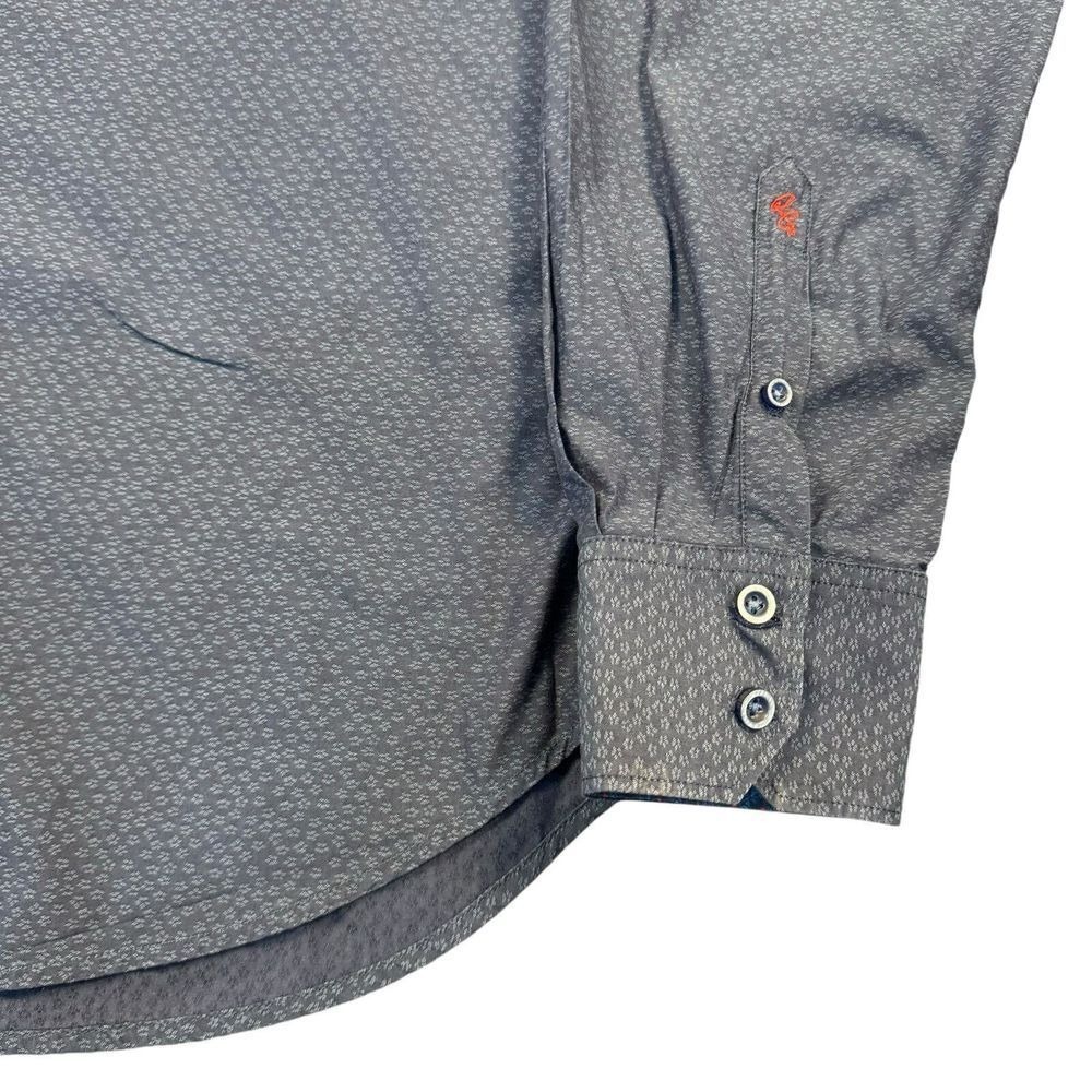 Robert Graham Shirt Men Large Flip Cuff Geomtric Preppy Party Casual - Picture 3 of 10